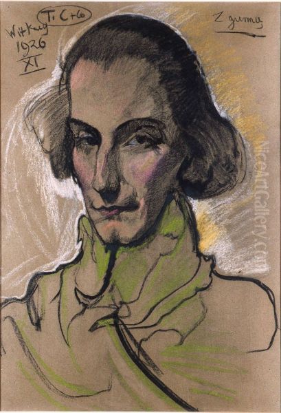Portrait of Maria Nawrocka Oil Painting by Stanislaw Ignacy Witkiewicz