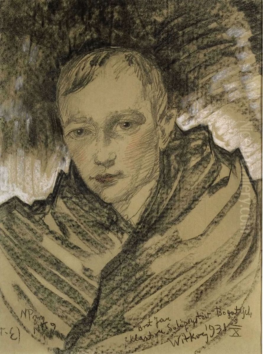 Portrait of Jan Leszczynski Oil Painting by Stanislaw Ignacy Witkiewicz (Witkacy)