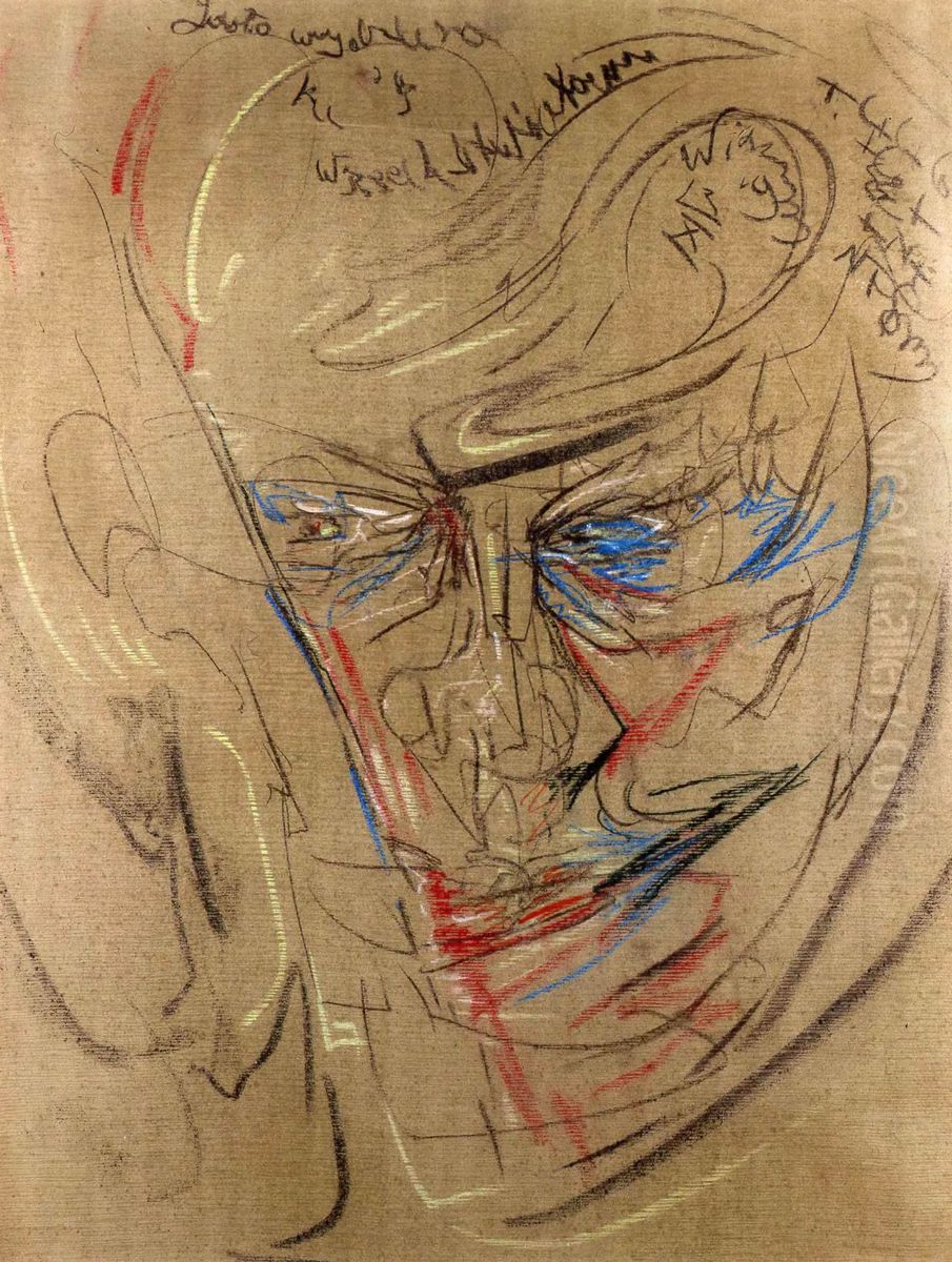 Portret Jana Leszczynskiego Oil Painting by Stanislaw Ignacy Witkiewicz (Witkacy)