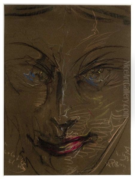 Portrait of Janina Turowska-Leszczynska Oil Painting by Stanislaw Ignacy Witkiewicz