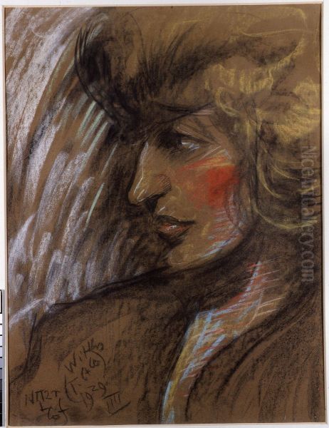 Portret Neny Stachurskiej Oil Painting by Stanislaw Ignacy Witkiewicz