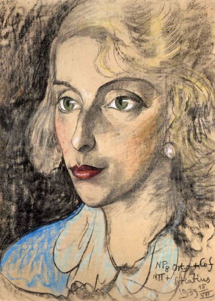 Portret Jadwigi Netzel Oil Painting by Stanislaw Ignacy Witkiewicz (Witkacy)
