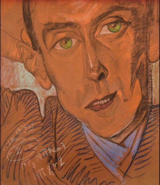 Portrait of Anastazy Gilczewski Oil Painting by Stanislaw Ignacy Witkiewicz
