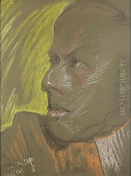Portrait of Michal Choromanski Oil Painting by Stanislaw Ignacy Witkiewicz (Witkacy)