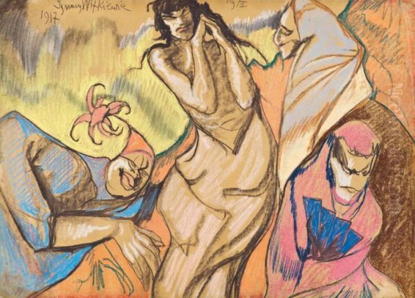 Maskarada Oil Painting by Stanislaw Ignacy Witkiewicz (Witkacy)