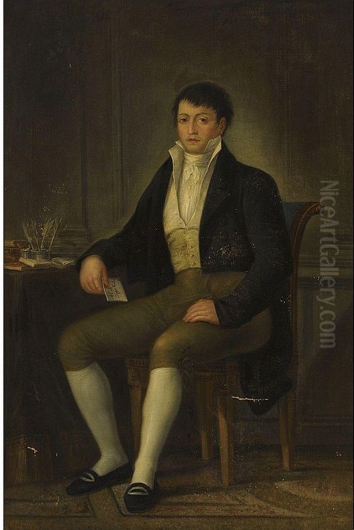 Portrait of Don Diego de Colon Oil Painting by Agustin Esteve