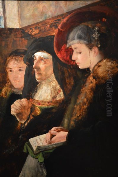 detail Oil Painting by Eilif Peterssen
