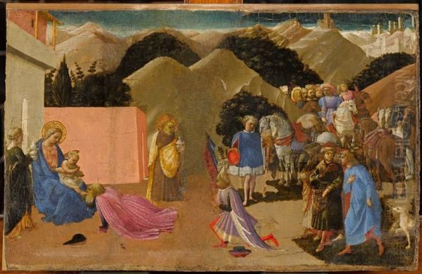 Adoration des mages Oil Painting by Pesellino