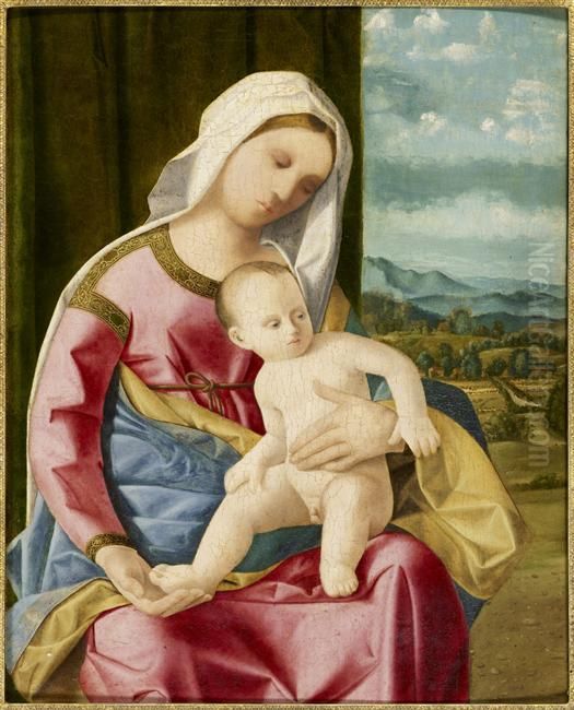 La Vierge et l'Enfant Jesus Oil Painting by Giovanni Bellini