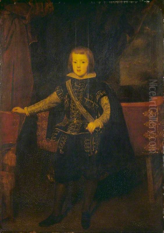 Prince Baltasar Carlos in Black and Silver Oil Painting by Diego Velazquezand workshop