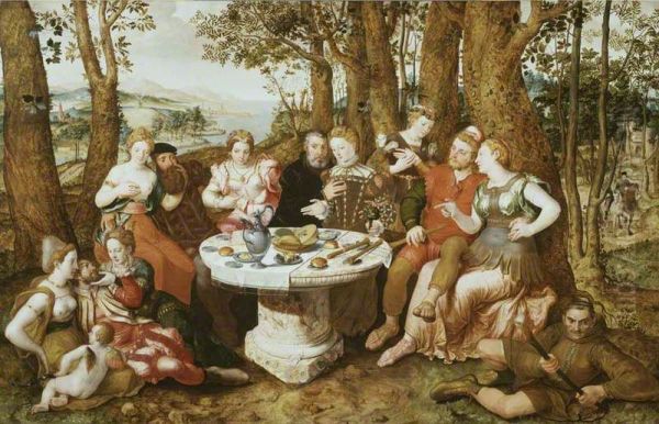 An Allegory of True Love Oil Painting by Pieter Pourbus