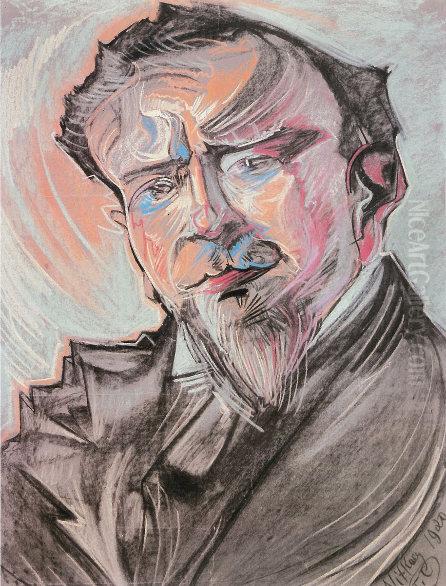 Portret Teofila Trzcinskiego (II) Oil Painting by Stanislaw Ignacy Witkiewicz (Witkacy)