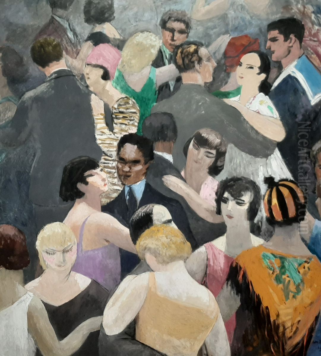 Le Bal Bullier Oil Painting by Jules Flandrin