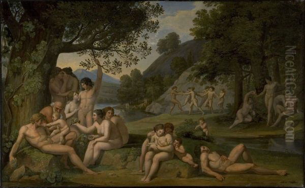 The Golden Age Oil Painting by Franz Ludwig Catel