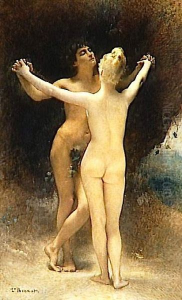 Idyll Oil Painting by Leon Bonnat