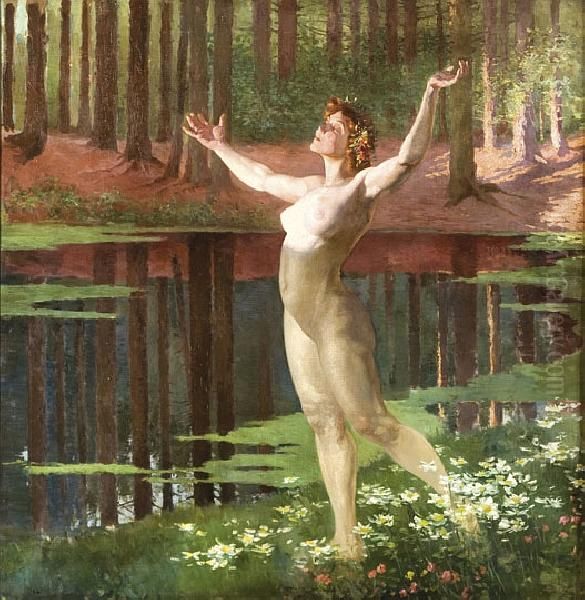 The awakening of spring Oil Painting by Henrik Pap