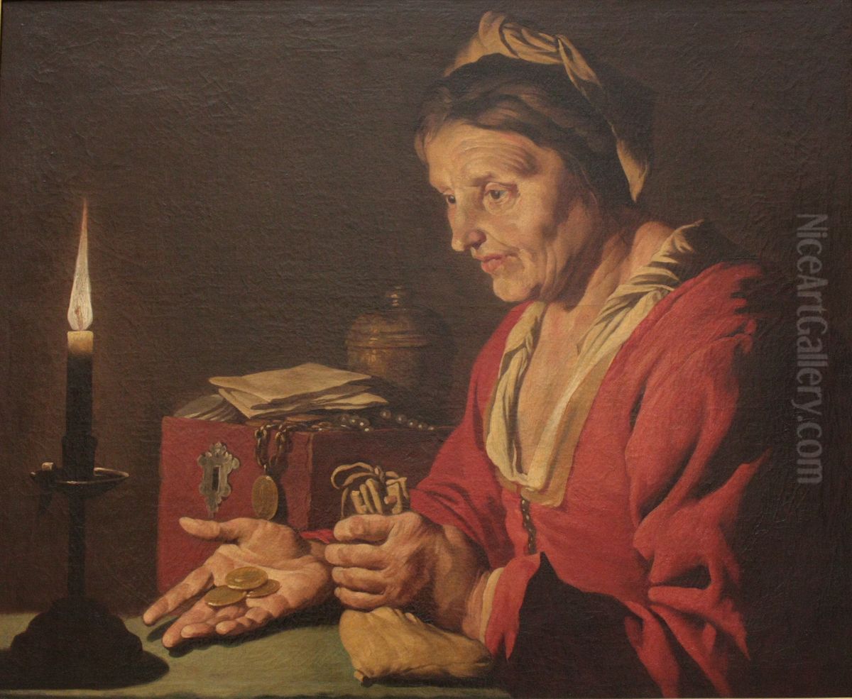 L'avarice Oil Painting by Matthias Stom