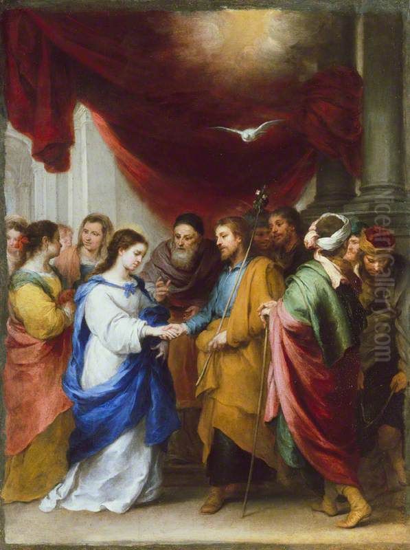 The Marriage of the Virgin Oil Painting by Bartolome Esteban Murillo