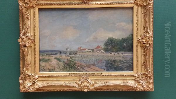 The Loing Barrage at Saint-Mammes Oil Painting by Alfred Sisley