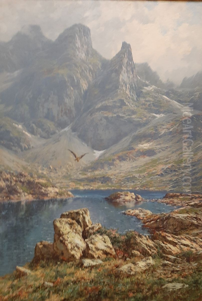 Entre deux pluies, Lac Robert. Chamrousse Oil Painting by Charles Bertier
