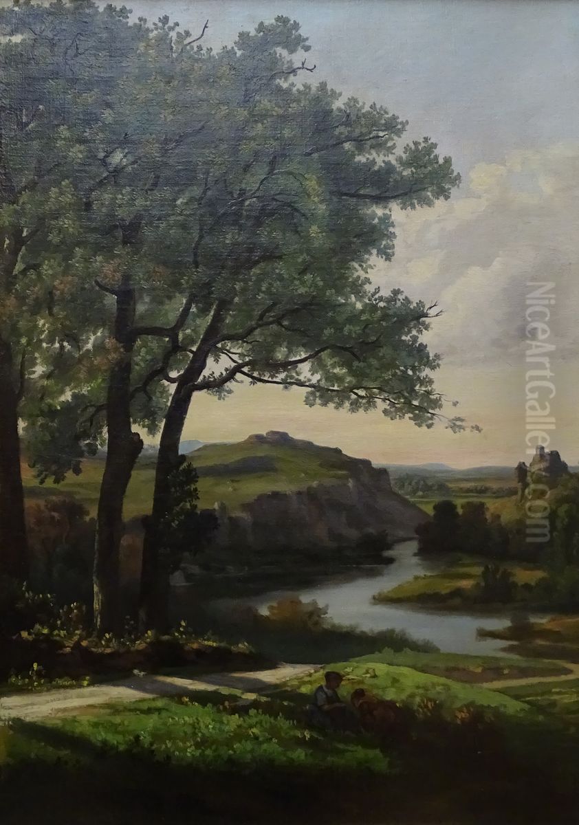 Paysage Oil Painting by Theodore Ravanat