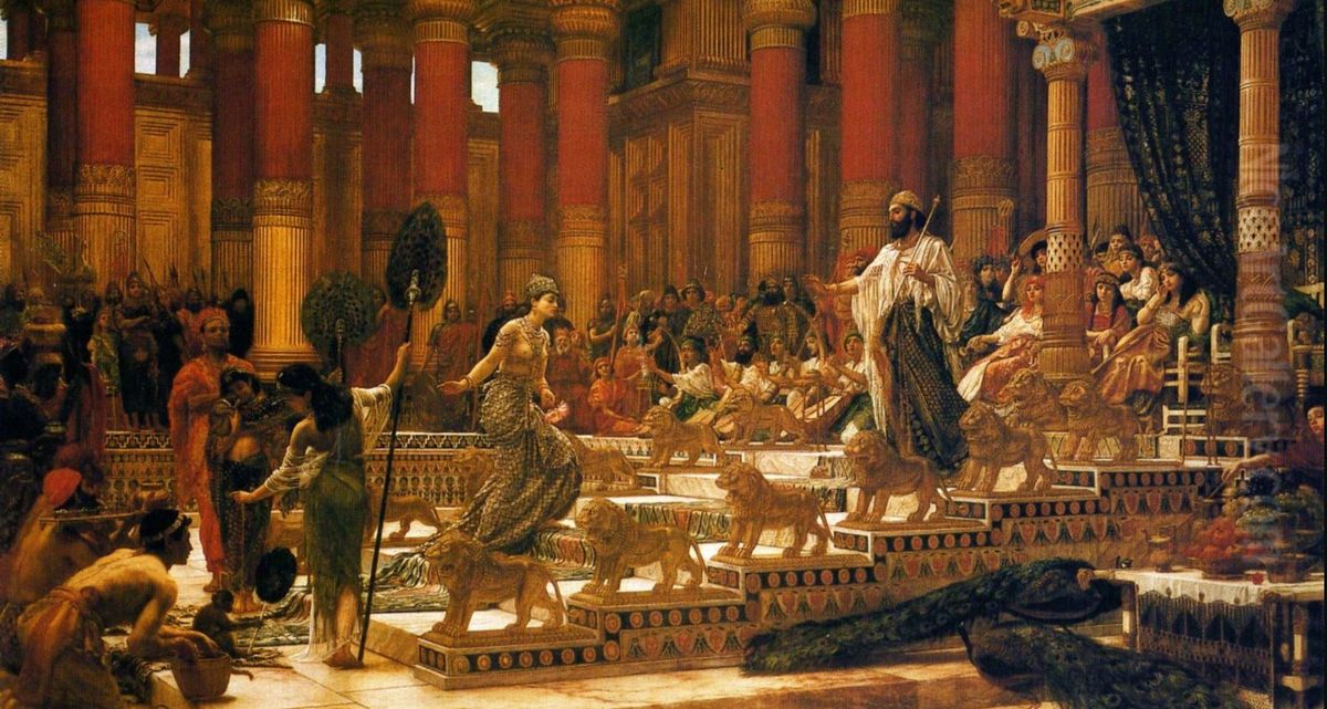 The Visit of the Queen of Sheba to King Solomon Oil Painting by Edward Poynter The Visit of the Queen of Sheba to King Solomon Oil Painting by Edward Poynter