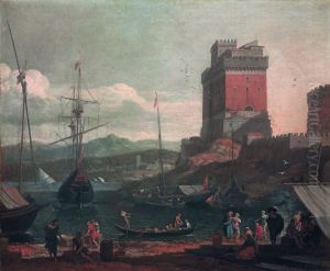 View of a Mediterranean harbor