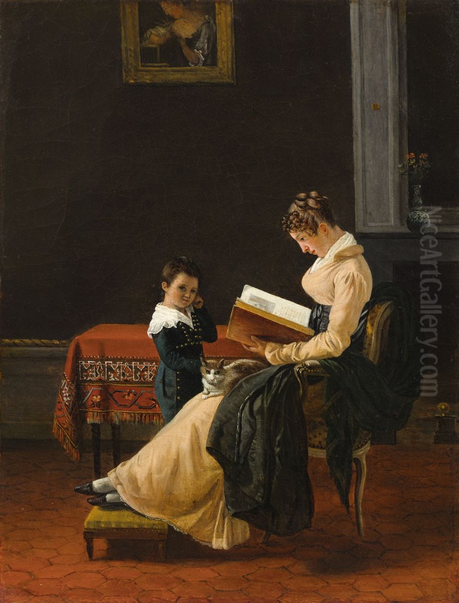 The Reader Oil Painting by Marguerite Gerard