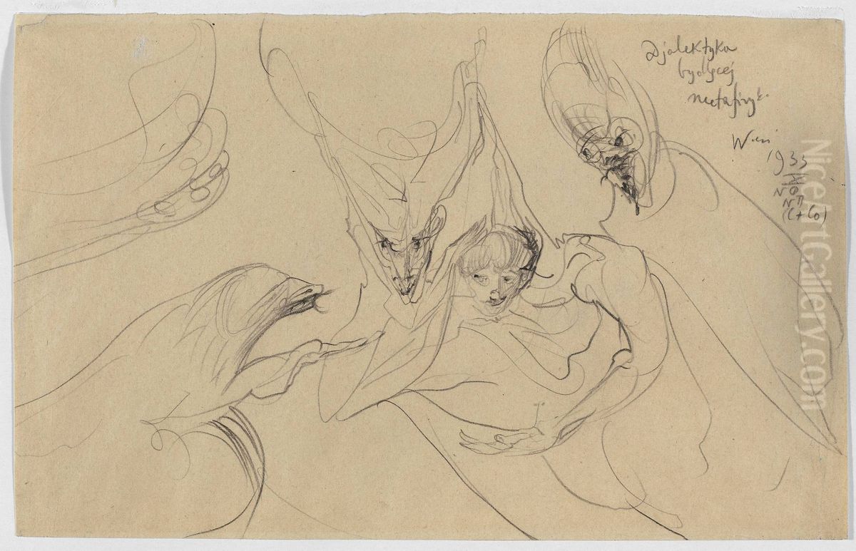 Dialectic of bovine metaphysics Oil Painting by Stanislaw Ignacy Witkiewicz (Witkacy)