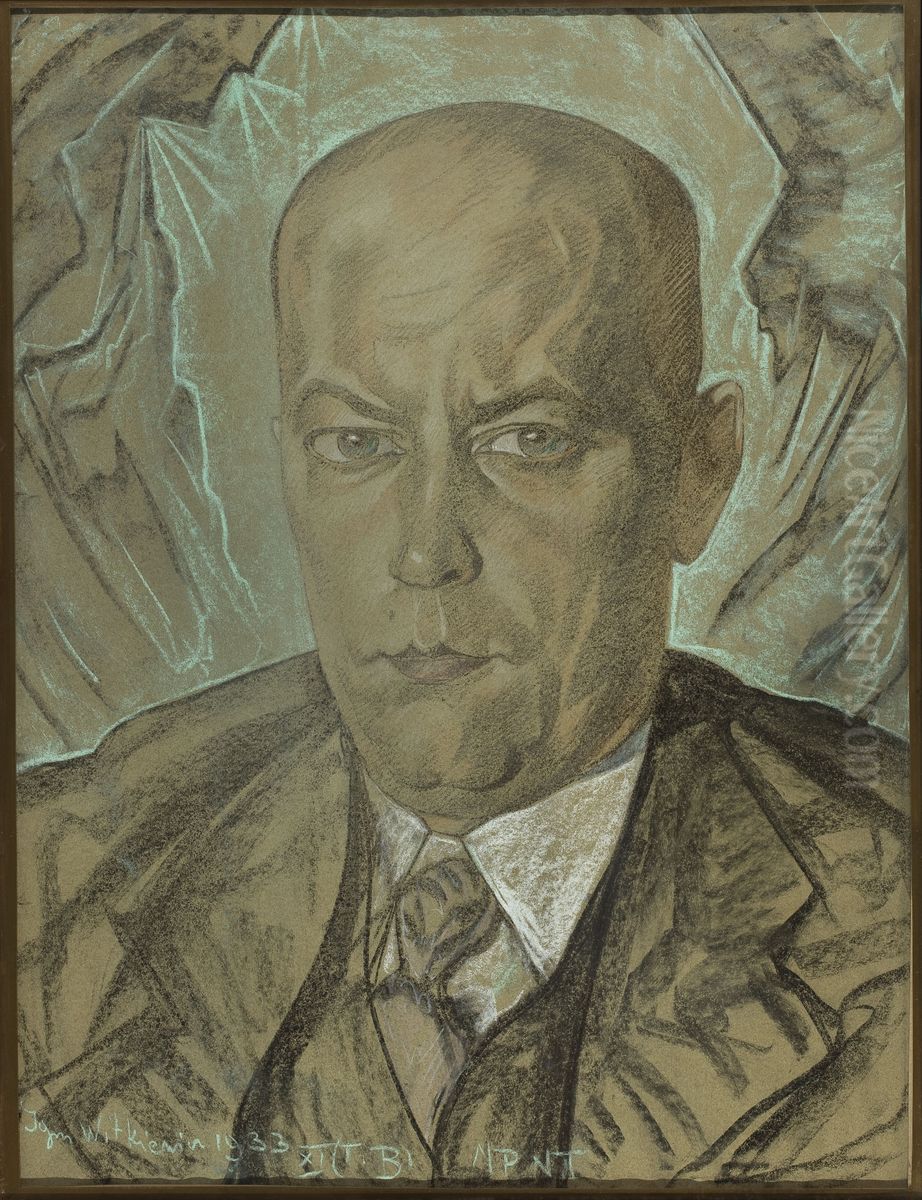 Portrait of Wlodzimierz Kotwicz-Gilewski Oil Painting by Stanislaw Ignacy Witkiewicz (Witkacy)