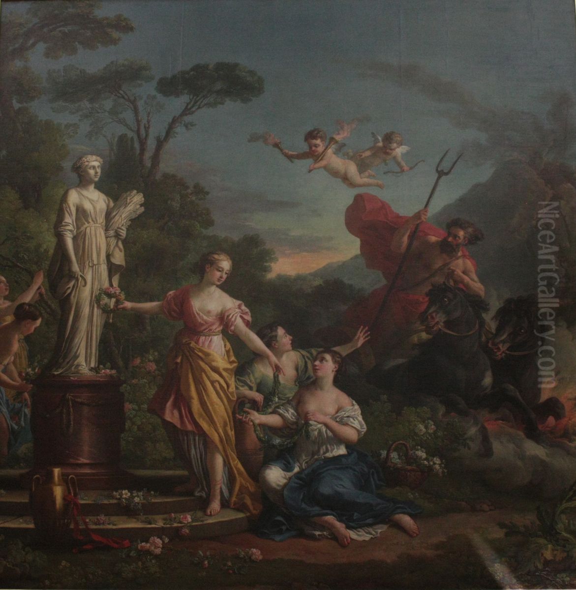 L'Enlevement de Proserpine Oil Painting by Joseph-Marie Vien