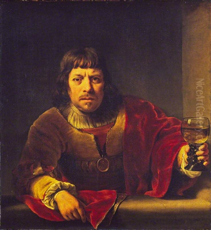 The Toper Oil Painting by Ferdinand Bol