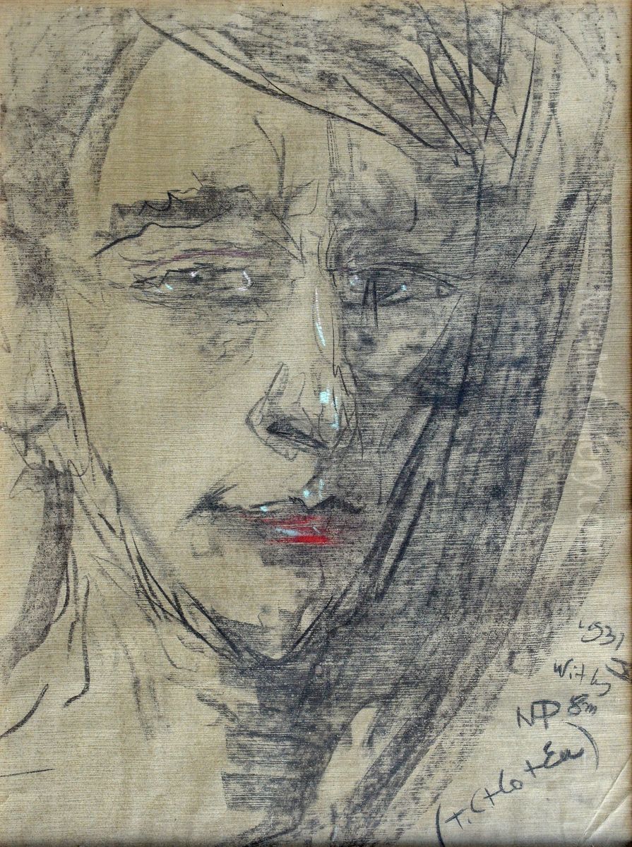 Self-portrait Oil Painting by Stanislaw Ignacy Witkiewicz (Witkacy)