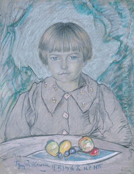 Portret Ewy Jasinskiej Oil Painting by Stanislaw Ignacy Witkiewicz (Witkacy)