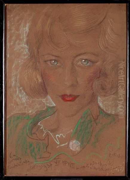 Portrait of Hanna Lorek Oil Painting by Stanislaw Ignacy Witkiewicz (Witkacy)
