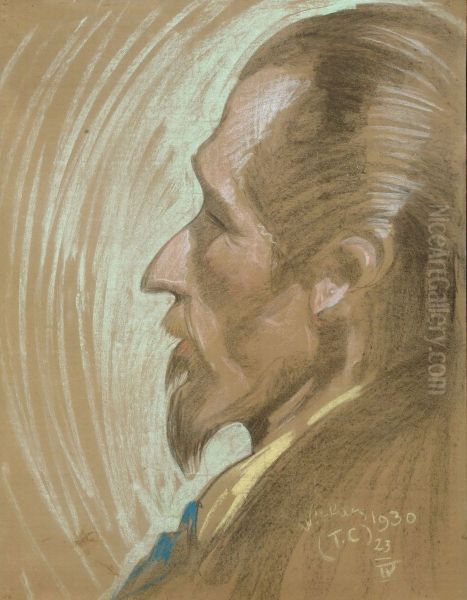 Portrait of Jozef Fedorowicz Oil Painting by Stanislaw Ignacy Witkiewicz