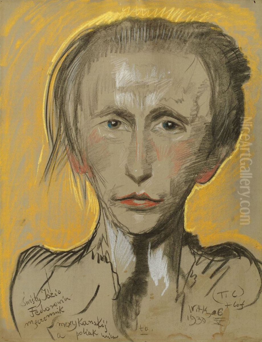 Portret Jozefa Fedorowicza Oil Painting by Stanislaw Ignacy Witkiewicz (Witkacy)