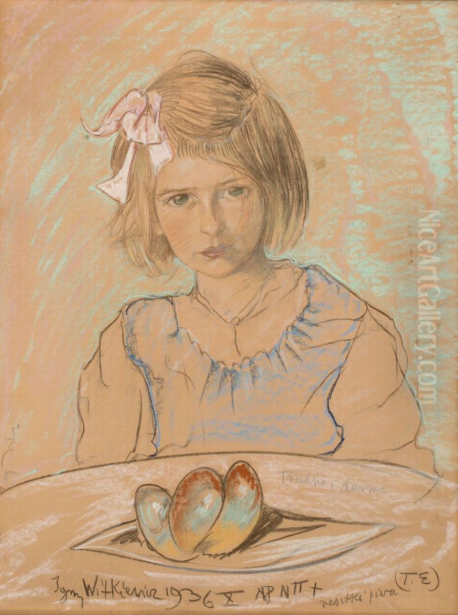Portrait of Julitta Fedorowicz Oil Painting by Stanislaw Ignacy Witkiewicz (Witkacy)