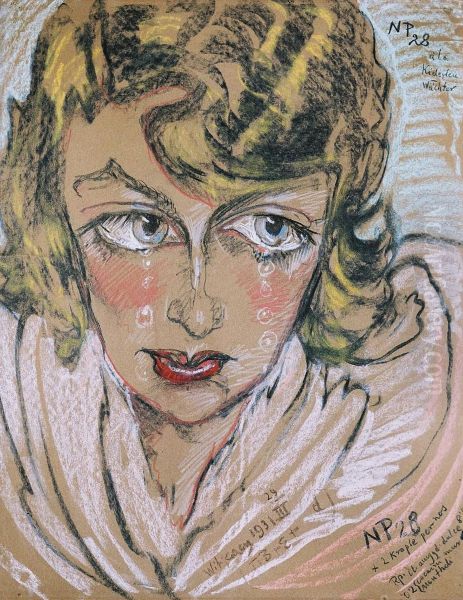 Portret Neny Stachurskiej Oil Painting by Stanislaw Ignacy Witkiewicz (Witkacy)