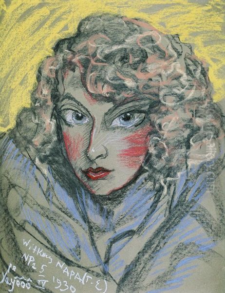 Portret Neny Stachurskiej Oil Painting by Stanislaw Ignacy Witkiewicz (Witkacy)