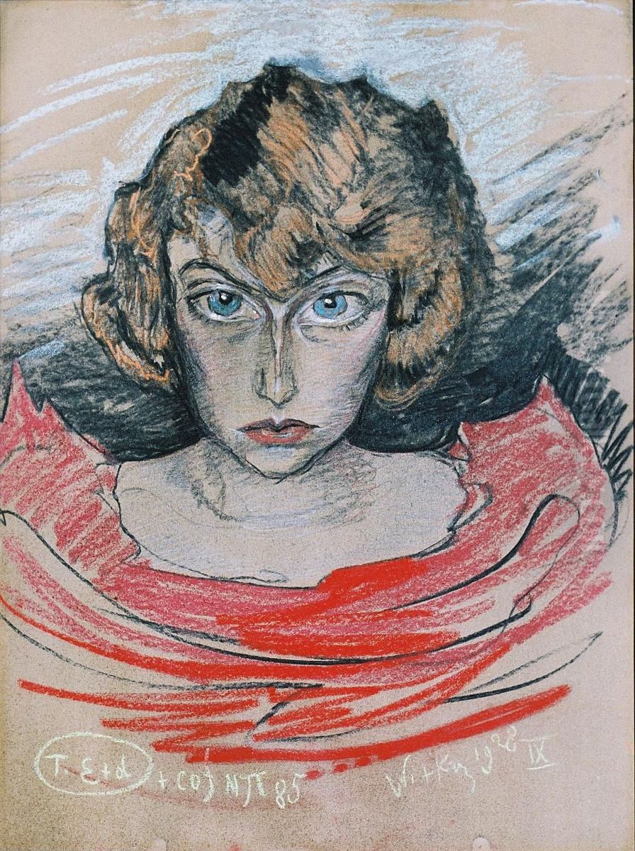 Portrait of Nena Stachurska Oil Painting by Stanislaw Ignacy Witkiewicz (Witkacy)