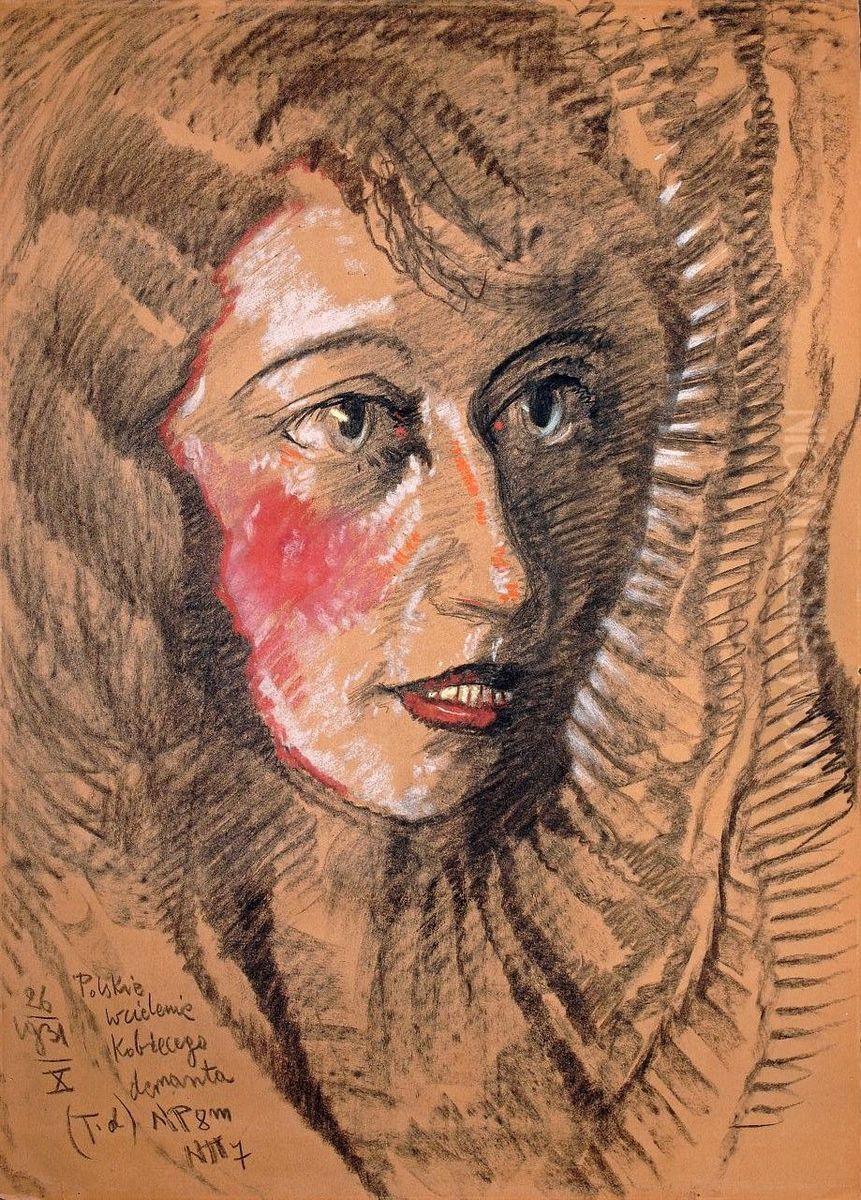 Portrait of Nena Stachurska Oil Painting by Stanislaw Ignacy Witkiewicz (Witkacy)