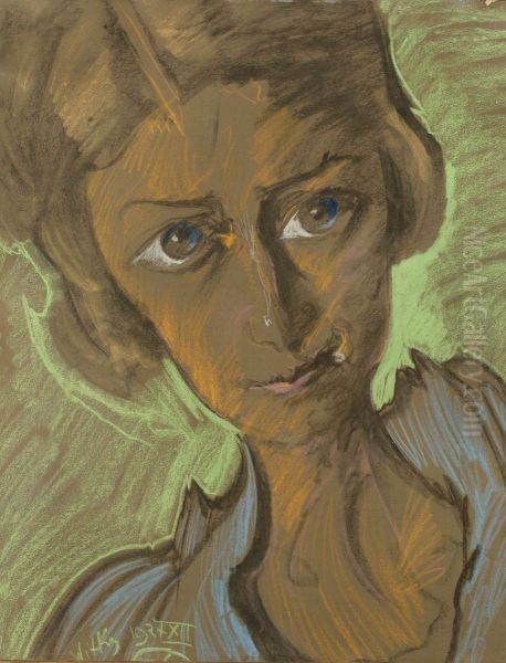 Portret Zofii Fedorowicz Oil Painting by Stanislaw Ignacy Witkiewicz