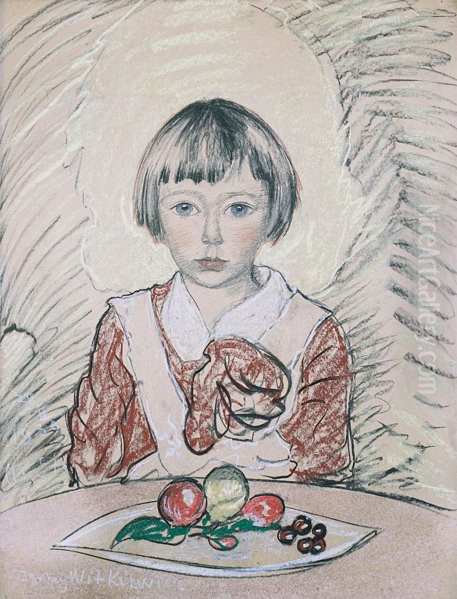 Portret dziewczynki Oil Painting by Stanislaw Ignacy Witkiewicz (Witkacy)