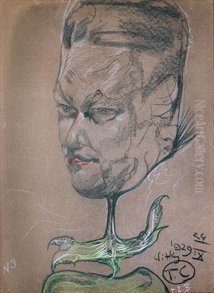 Portret inz.Janusza de Beaurain Oil Painting by Stanislaw Ignacy Witkiewicz