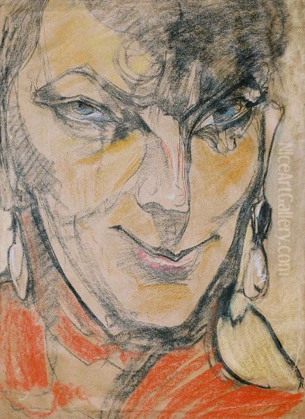 Portret kobiety Oil Painting by Stanislaw Ignacy Witkiewicz