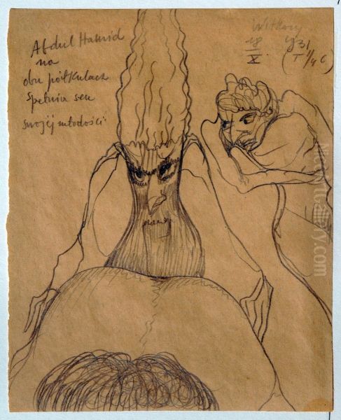 Abdul Hamid ... Oil Painting by Stanislaw Ignacy Witkiewicz