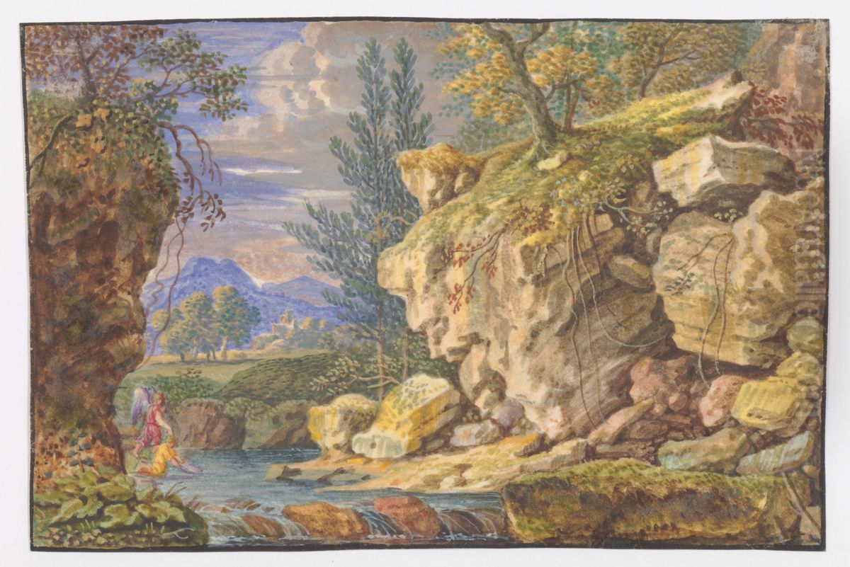 Landscape with Tobias and the Angel Oil Painting by Felix Meyer