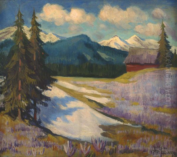Spring in the mountains Oil Painting by Stanislaw Ignacy Witkiewicz (Witkacy)