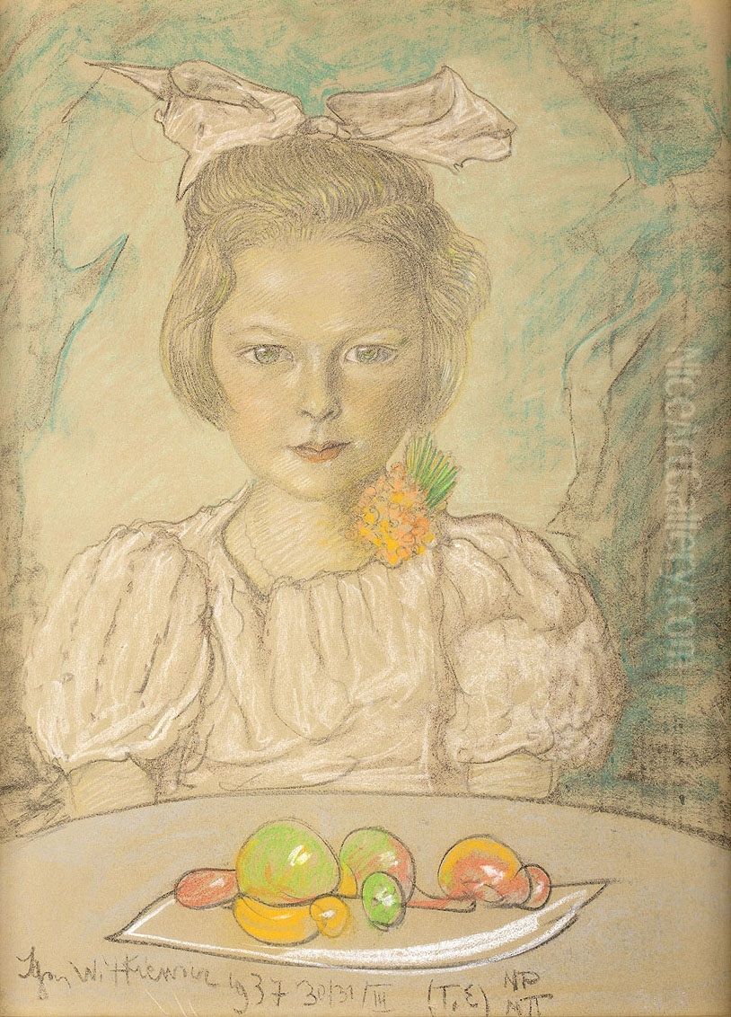 Portrait of a girl Oil Painting by Stanislaw Ignacy Witkiewicz (Witkacy)